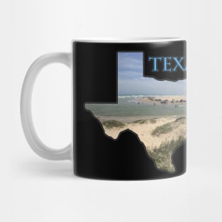 Texas State Outline (Boca Chica Park & Beach) Mug